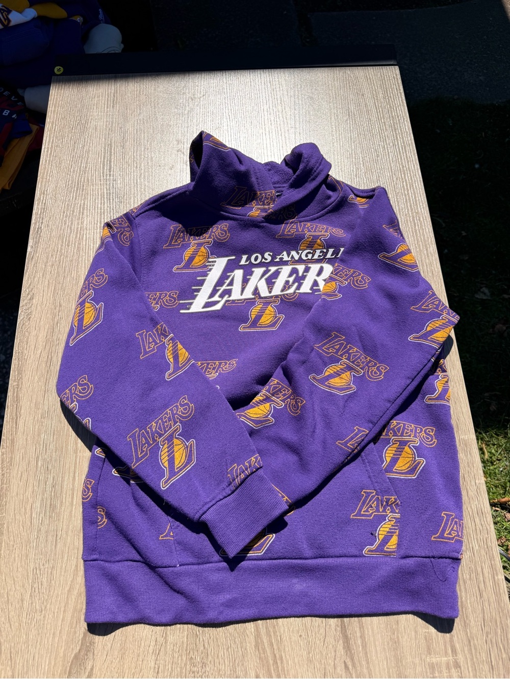 Youth L LA Lakers hoodie. See photo for length, tag removed but guessing youth L